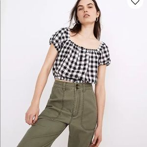 Madewell Gingham Crop Top